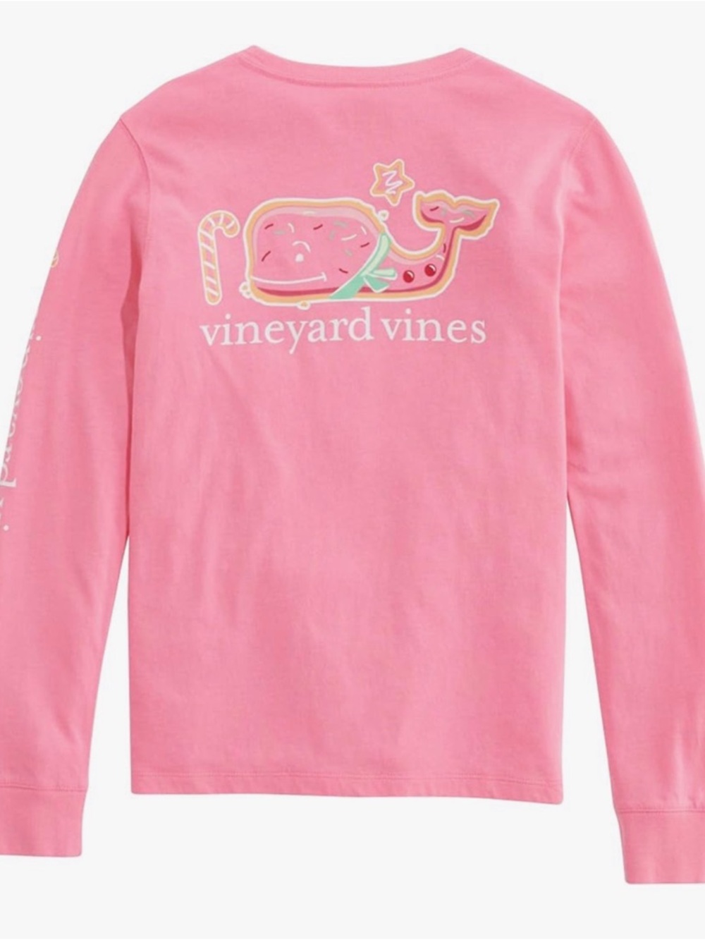 NWT Vineyard Vines Kids Pink Long Sleeve Tee with Whale